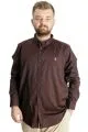 Big Size Mens Shirt Tom Oxford 23303 Brown