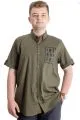 Mens Big Size Gabardinee Shirt INTROVERT 23304 Khaki
