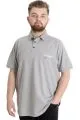 Big Size Mens T-Shirt Polo PORT SHIELD 23317 Grey Melange