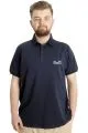 Büyük Beden Erkek T-shirt Polo SUPER 23318 Lacivert