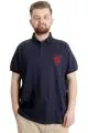 Big Size Mens T-Shirt Polo OCEAN JOURNEY 23319 Navy Blue