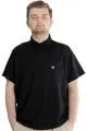 Big Size Mens T-Shirt Polo with pocket Golf WAFFLE 23320 Black