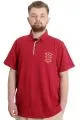 Büyük Beden Erkek T-shirt Polo ADVENTURE 23323 Bordo