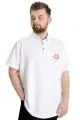 Big Size Mens T-Shirt Polo MODE TEAM 23324 White