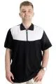 Big Size Mens T-Shirt Polo FRAGMENTED 23325 Black