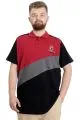 Büyük Beden Erkek T-shirt Polo CLUB 23326 Bordo