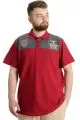 Big Size Mens T-Shirt Polo MILITARE 23327 Burgundy