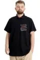 Big Size Mens T-Shirt Polo NYC 23332 Black