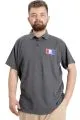 Big Size Mens T-Shirt Polo ABSOLUTE DESTINY 23335 AntraMelange