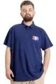 Big Size Mens T-Shirt Polo ABSOLUTE DESTINY 23335 Indigo