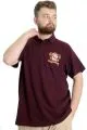 Big Size Mens T-Shirt Polo NINETY ONE 23336 Plum