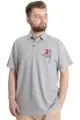 Big Size Mens T-Shirt Polo CAPTIAN 23338 Grey Melange
