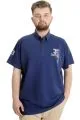 Big Size Mens T-Shirt Polo CAPTIAN 23338 Indigo