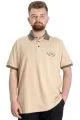 Big Size Mens Polo T-shirt 1991 23341 Beige