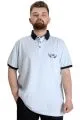 Big Size Mens Polo T-shirt 1991 23341 Blue