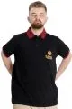 Büyük Beden Erkek Polo T-shirt RANGERS 23342 Siyah