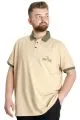 Big Size Mens Polo T-shirt GOOD TIMES 23345 Beige