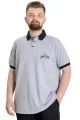 Big Size Mens Polo T-shirt GOOD TIMES 23345 Grey Melange