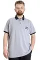 Big Size Mens Polo T-shirt HIGH 23346 Grey Melange