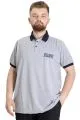 Big Size Mens Polo T-shirt LEGEND 23347 Grey Melange