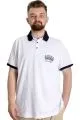Big Size Mens Polo T-shirt LONDON 23350 White
