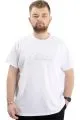 Big Size Mens T-Shirt Crew Neck UNLIMITED WAFFLE 23398 White
