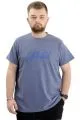 Big Size Mens T-Shirt Crew Neck UNLIMITED WAFFLE 23398 Indigo