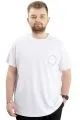 Big Size Mens T-Shirt Crew Neck THE WEST BAY WAFFLE 23399 White
