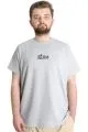 Big Size Mens T-Shirt NEWYORK WAFFLE 23400 Grey Melange