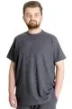 Big Size Mens Crew Neck Basic T-shirt WAFFLE 23401 AntraMelange
