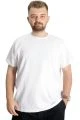 Büyük Beden Erkek T-Shirt BisYaka Waffle 23401 Beyaz