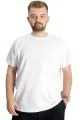 Big Size Mens T-Shirt Crew Neck Waffle 23401 White