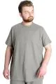 Big Size Mens Crew Neck Basic T-shirt WAFFLE 23401 Khaki