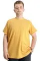 Big Size Mens Crew Neck Basic T-shirt WAFFLE 23401 Hardal