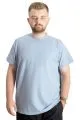 Big Size Mens T-Shirt Crew Neck Waffle 23401 Blue