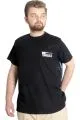 Big Size Mens Crew Neck T-shirt YAKUZA 23402 Black