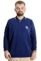 Big Tall Mens Polo Sweatshirt Velvet substitute Horse 23440 Indigo