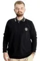 Big Tall Mens Polo Sweatshirt Velvet substitute Horse 23440 Black