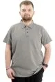 Big Size Mens T-shirt Polo MAN WAFFLE 23461 Khaki