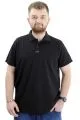 Big Size Mens T-shirt Polo MAN WAFFLE 23461 Black