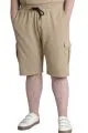 Big Size Mens Short Cargo Pocket WAFFLE 23500 Beige