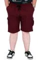 Big Size Mens Short Cargo Pocket WAFFLE 23500 Burgundy