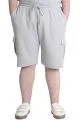 Big Size Mens Short Cargo Pocket WAFFLE 23500 Grey Melange