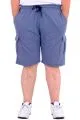 Big Size Mens Short Cargo Pocket WAFFLE 23500 Dark Blue