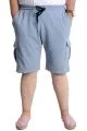 Big Size Mens Short Cargo Pocket WAFFLE 23500 Blue