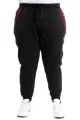 Big Size Mens Garnili Sweatpants Three yarn thick 23519 Black-Plum