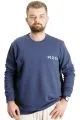 Büyük Beden Erkek Sweatshirt Bisiklet Yaka Mode 23529 İndigo