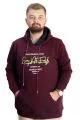 Big Size Mens Sweat Kangaroo Pocket Sorry 23541 Plum
