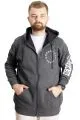 Büyük Beden Erkek Kapüşonlu Sweatshirt New Breed 23544 Antramelanj