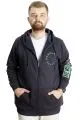Büyük Beden Erkek Kapüşonlu Sweatshirt New Breed 23544 Lacivert
